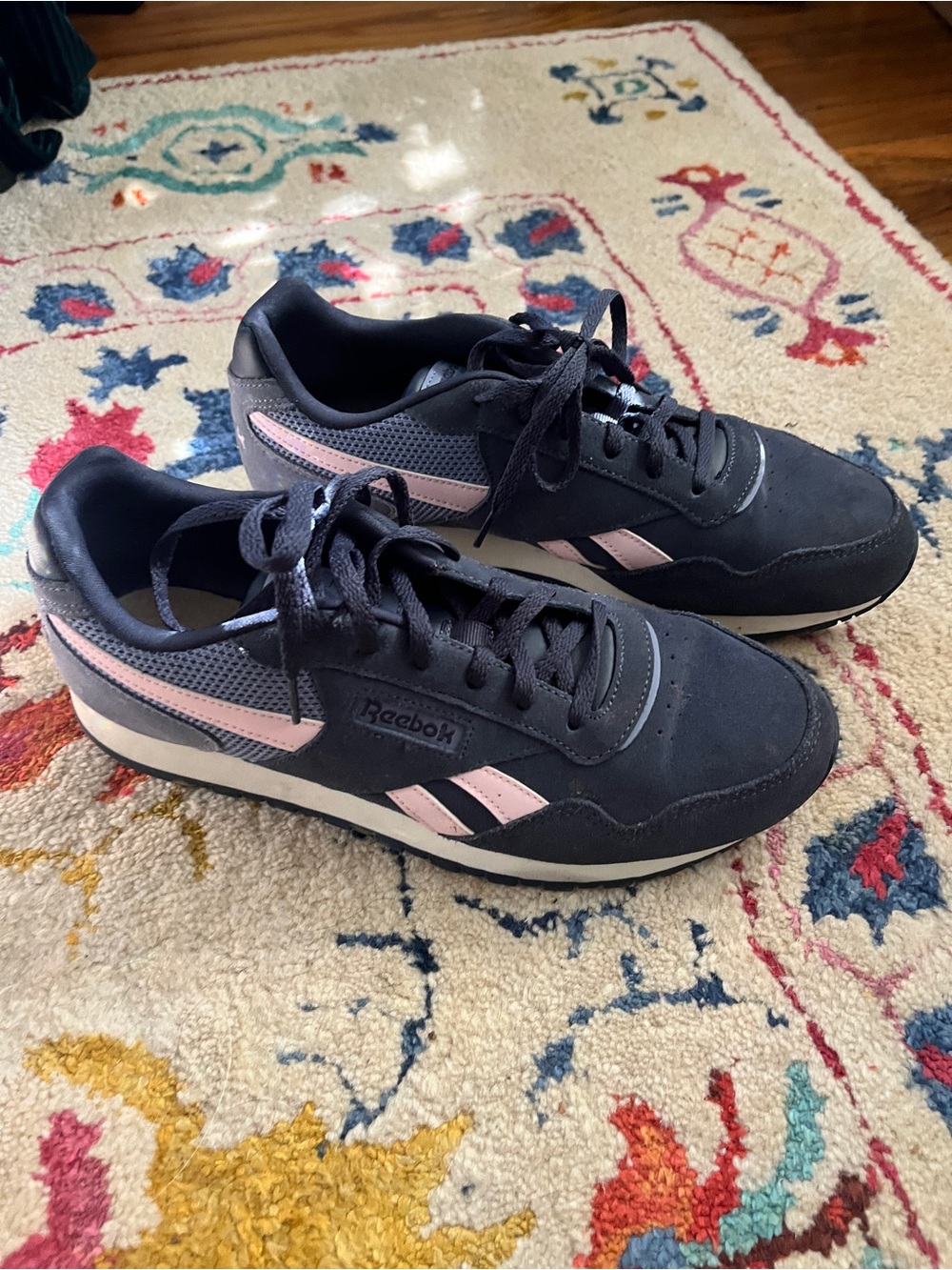 Reebok Classic Harman Suede Navy w/ Pink Accents